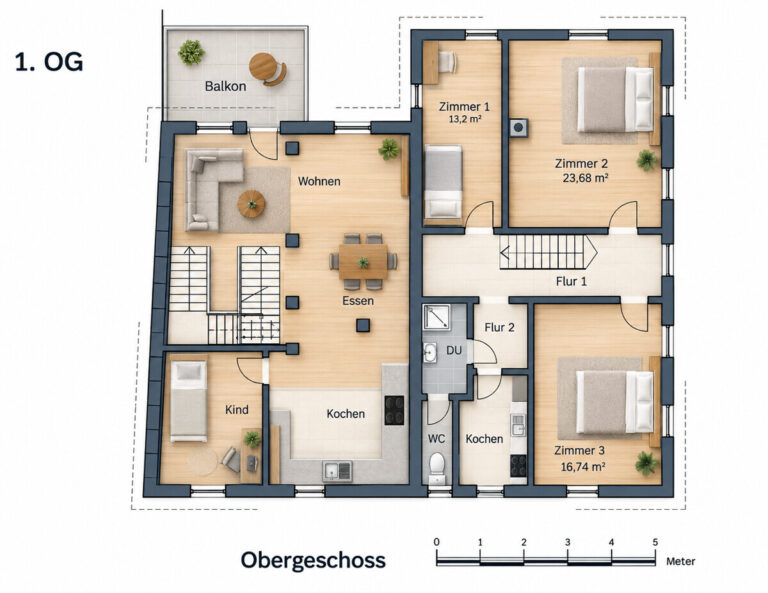 Grundriss Zwei Häuser mit ca. 342 m² Wohnfläche – attraktive Kapitalanlage mit Mieteinnahmen