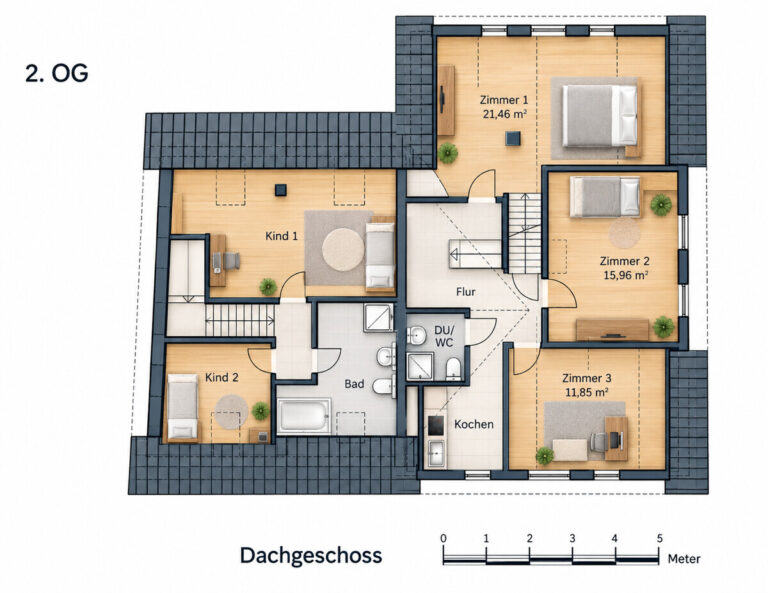 Grundriss Zwei Häuser mit ca. 342 m² Wohnfläche – attraktive Kapitalanlage mit Mieteinnahmen